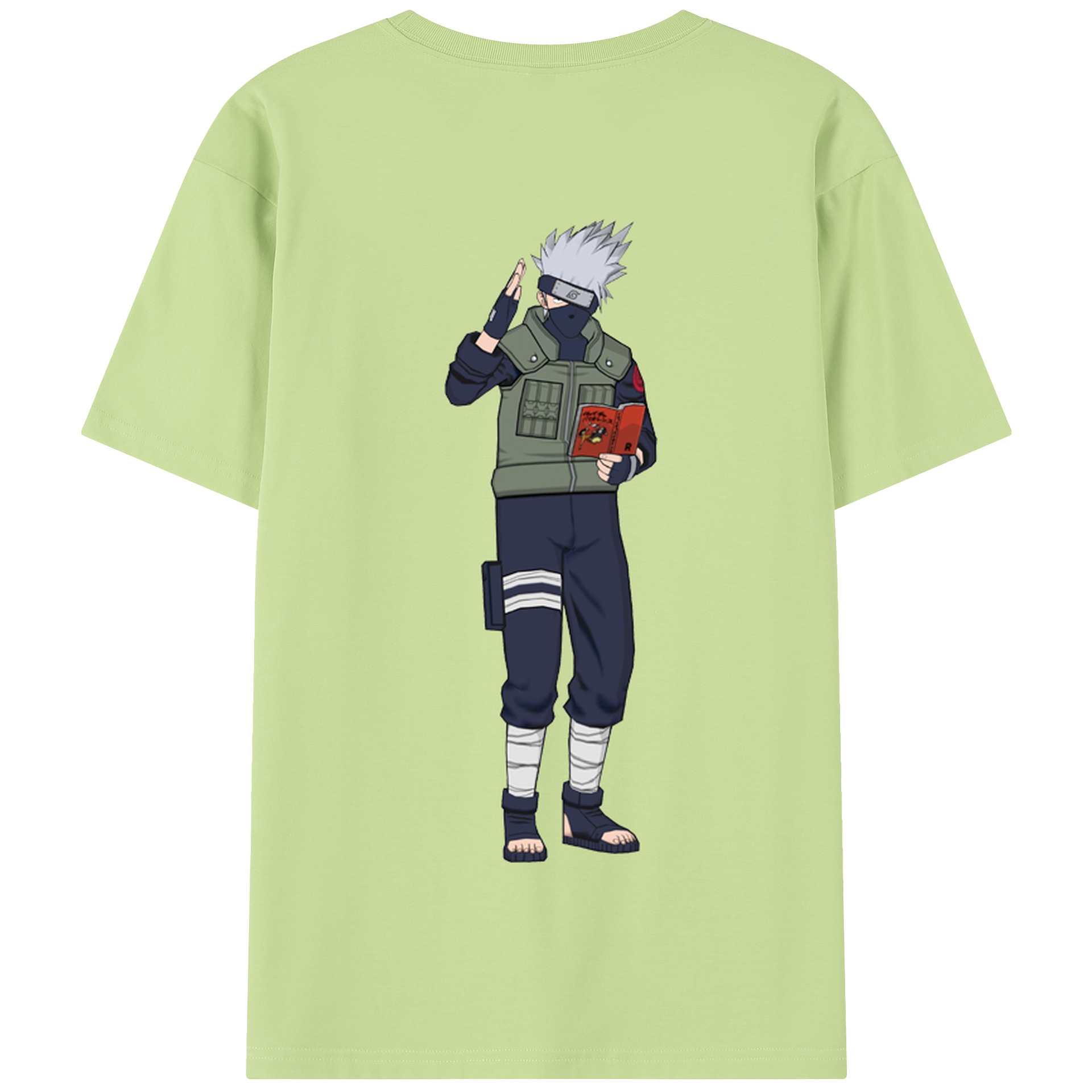 （画像用） NARUTO -ナルト- はたけ カカシ Hatake Kakashi 綿100％半袖Tシャツ（背面プリント）
